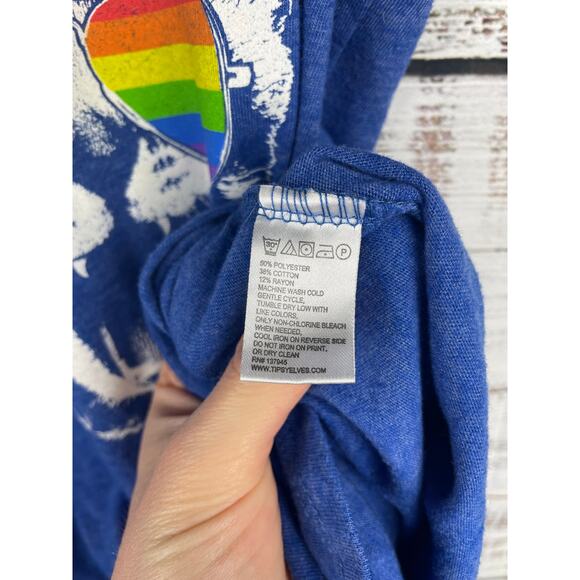 Tipsy Elves Blue Razorback Tank Top Cat Aviator Sunglasses Small Funny Weird - Picture 4 of 8